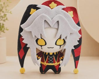 Pierrot The Freak Plush Doll: Dark Jester Harlequin Anime Stuffed Animal (Pendant Option)
