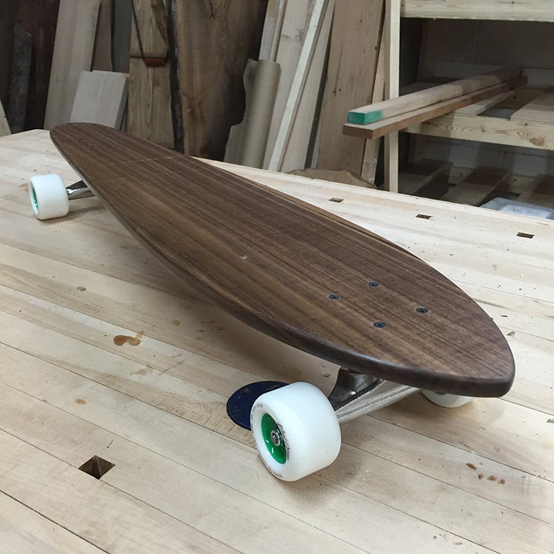 Custom Wood Skateboard Longboard Solid Walnut Made to Etsy