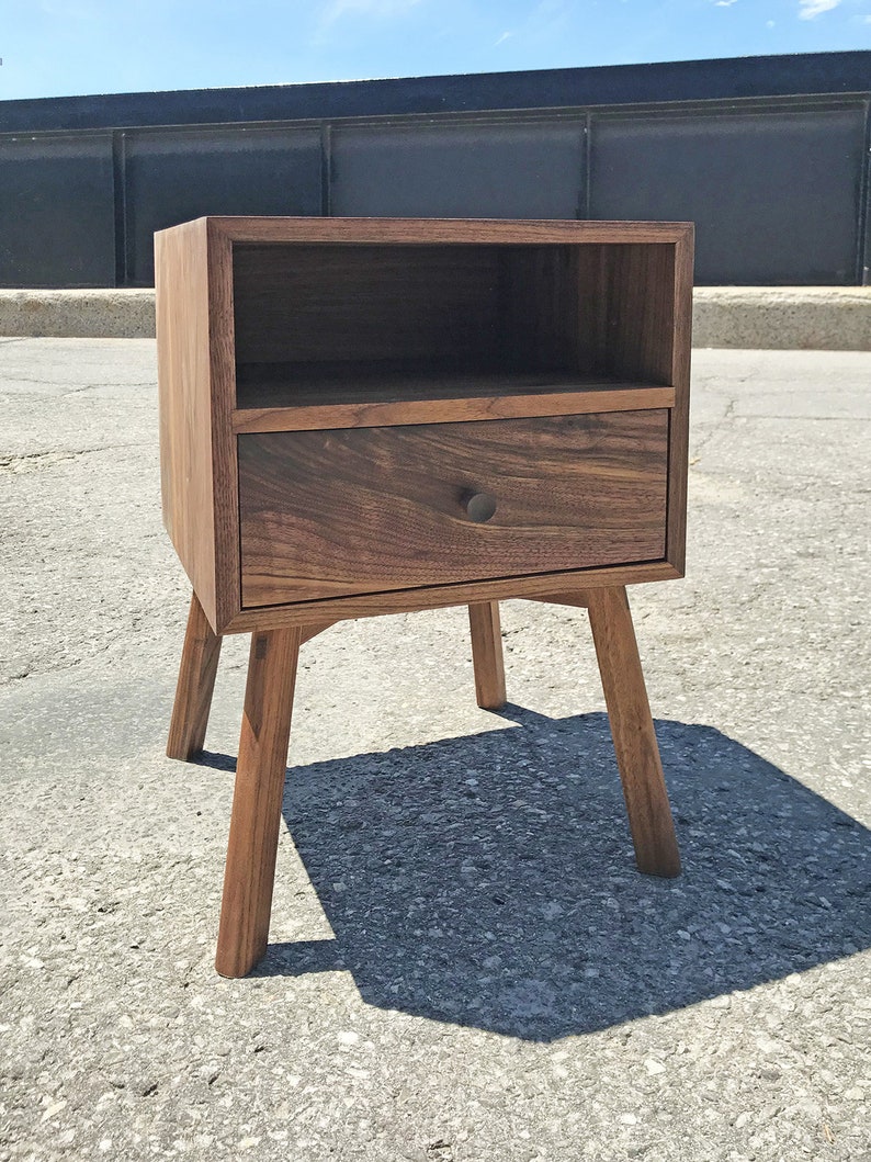 Walnut Nightstand / Bedside Table Made to Order Etsy