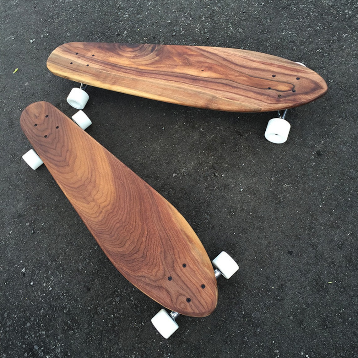 Custom Wood Skateboard Longboard Solid Walnut Made to Etsy