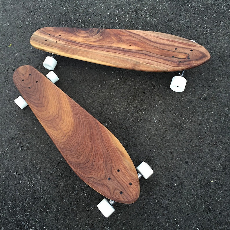 Custom Wood Skateboard Longboard Solid Walnut Made to Etsy