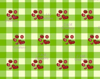 Gingham Tomaten nahtlose Muster digital png Datei download