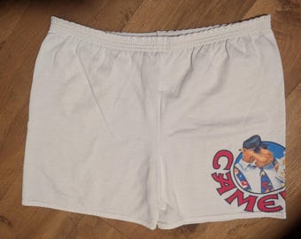 1990's Joe Camel, camel wides sweatshorts. One size fits all. Elastic has a little stretch left.