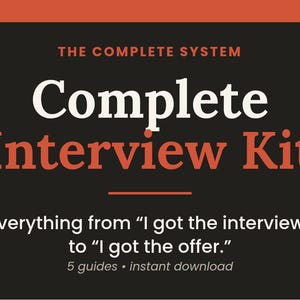 Interview Prep Kit, Complete Job Interview Bundle: Questions and Answers, Thank You Notes and Salary Negotiation Guide, Digital PDF
