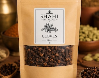 Indische ganze Nelken | Handverlesenes aromatisches Gewürz für Chai, Backen, Kochen