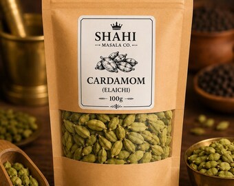 Vagens autênticas de cardamomo verde indiano | Cardamomo aromático inteiro para chá e confeitaria
