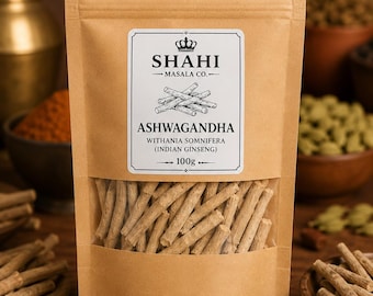 Raiz inteira de Ashwagandha | Withania Somnifera, Ginseng Indiano (em inglês)