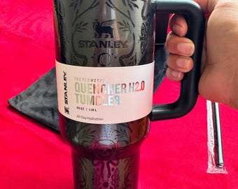 Stanley x LoveShackFancy 40oz Quencher H2.0 Tumbler – Limited Edition Black Skull