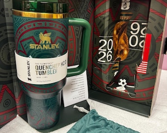 Stanley Quencher H2.0 40onz World Cup 2026 limited edition tumble with box and accessories