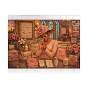 Christelijke vrouw bidt illustratiepuzzel 520 stukjes | Decor geloofsteksten