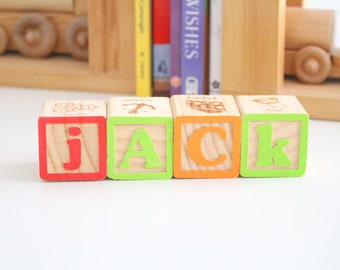 pastel wooden baby blocks