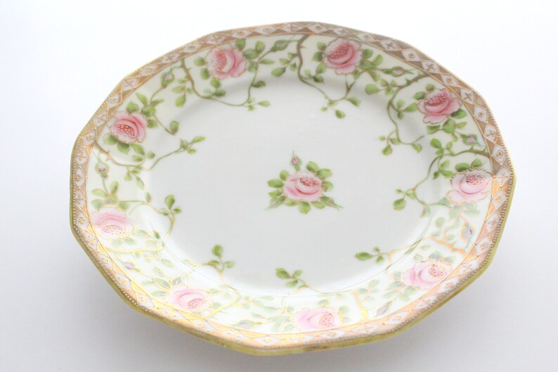 1904+ Collectible Ornate Plate by Morimura Bros. Replacement China ca Gifts for Her Antique Hand Painted PLATE Nippon