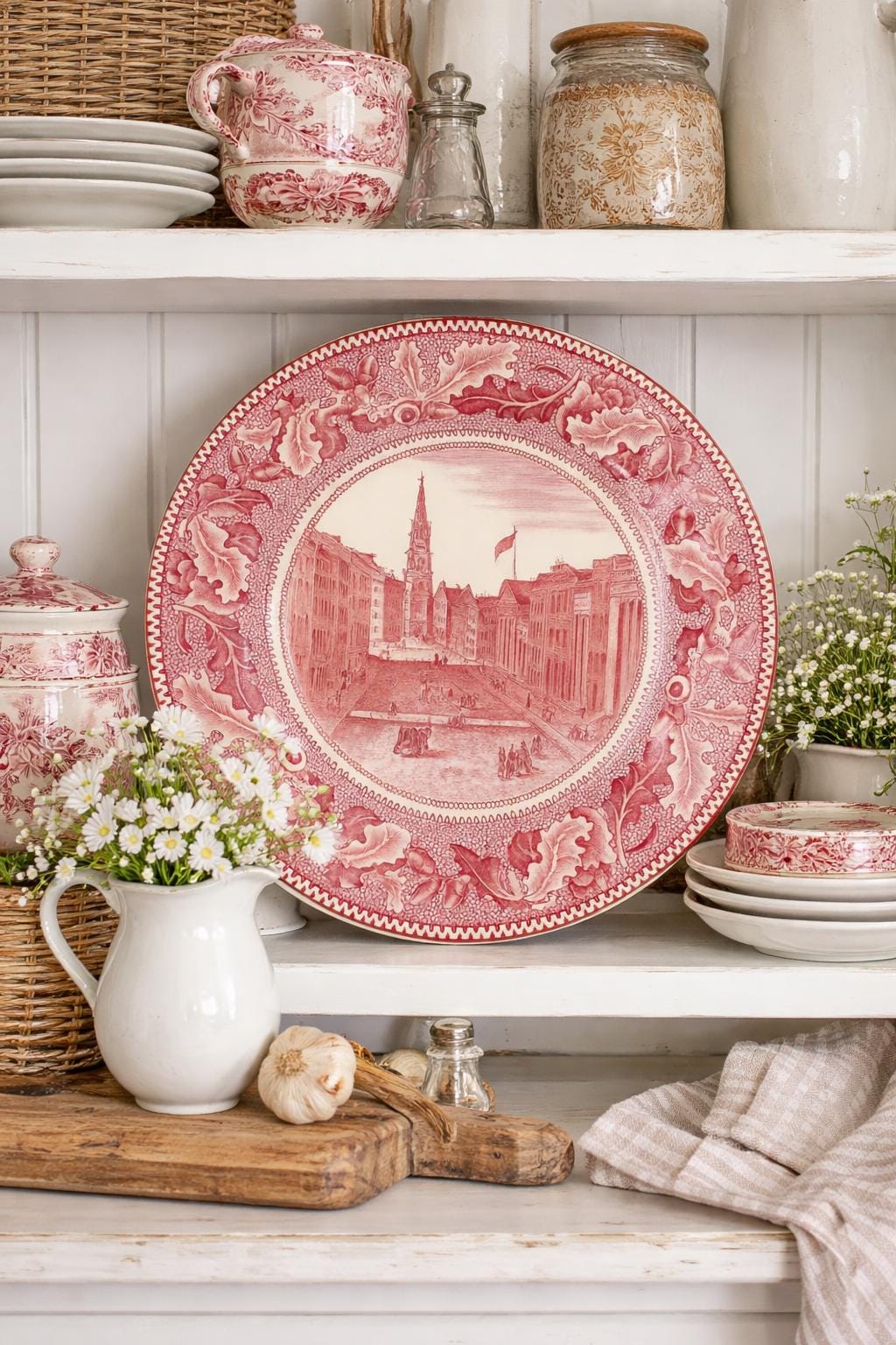 イギリス ジョンソンブロス プレート 6枚セット 赤 馬 アンティーク