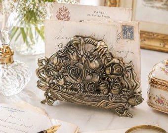 LETTER HOLDER, Desk Organizer by International Silver Co., Gifts for Him or Her