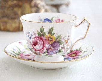 TEACUP & SAUCER, English Bone China by John Aynsley, Replacement China, Gifts for Him or Her, Tea Cup, Housewarming Gift Inspiration