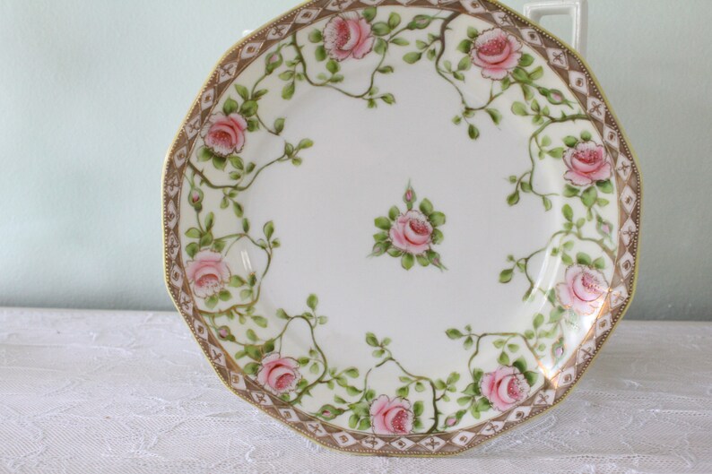 1904+ Collectible Ornate Plate by Morimura Bros. Replacement China ca Gifts for Her Antique Hand Painted PLATE Nippon