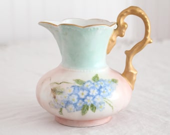 PITCHER, Artist Signed, Hand-Painted, Porcelain Pitcher, Gifts for Her, Hostess or Housewarming Gift