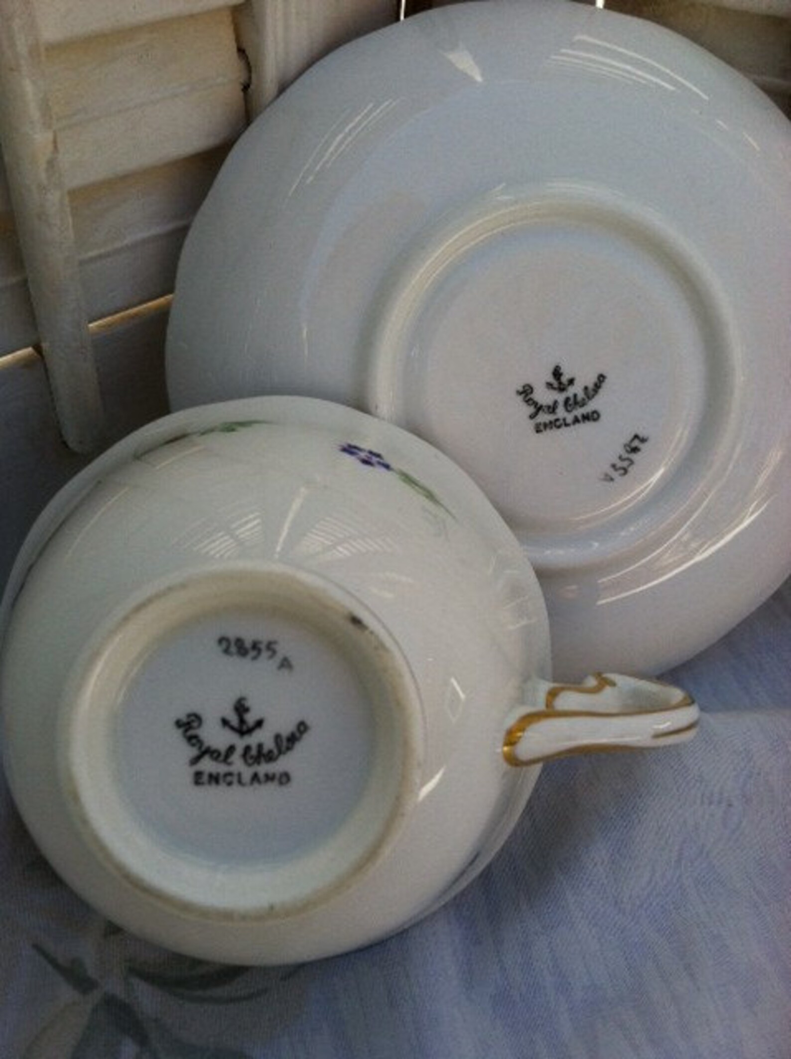 Royal Chelsea Bone China Made In England Tea Cup and Saucer Etsy