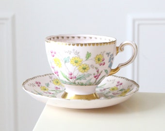 TEACUP & SAUCER, Footed Cup, English Bone China by Tuscan, Replacement China, Gifts for Her or Him, Tea Cup