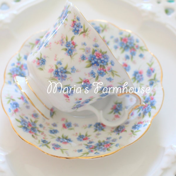 TEACUP & SAUCER by Royal Albert, Nell Gwynne Series, Covent Garden Pattern - c. 1970s - 1980s