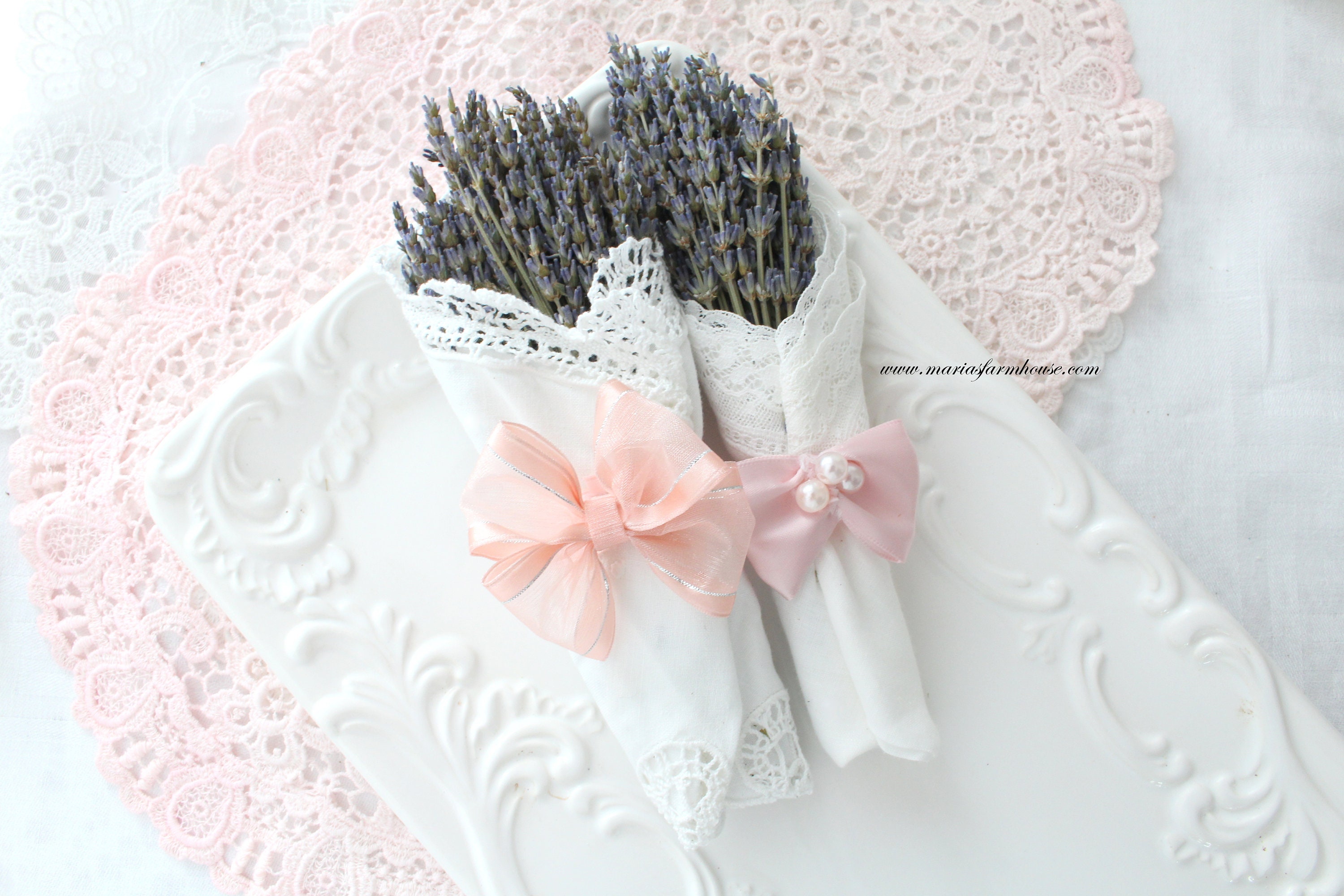 DRIED LAVENDER Bundles Set of 2 with Vintage Linen & Etsy