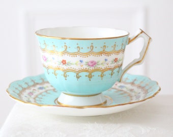 TEACUP & SAUCER, English Bone China by John Aynsley, Replacement China, Gifts for Him or Her, Tea Cup, Housewarming Gift Inspiration