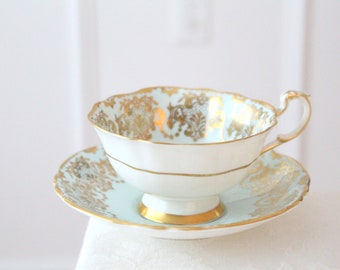 TEACUP & SAUCER, Footed Cup, English Bone China by Paragon, Double Warranted, Replacement China, Tea Cup, Gifts for Her, Tea Party