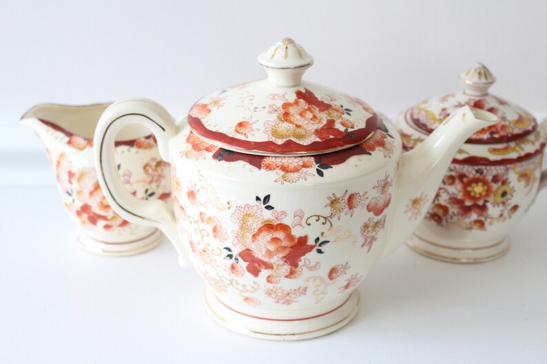 ANTIQUE TEA SET 5 Piece Set Handpainted by Moriyama Etsy