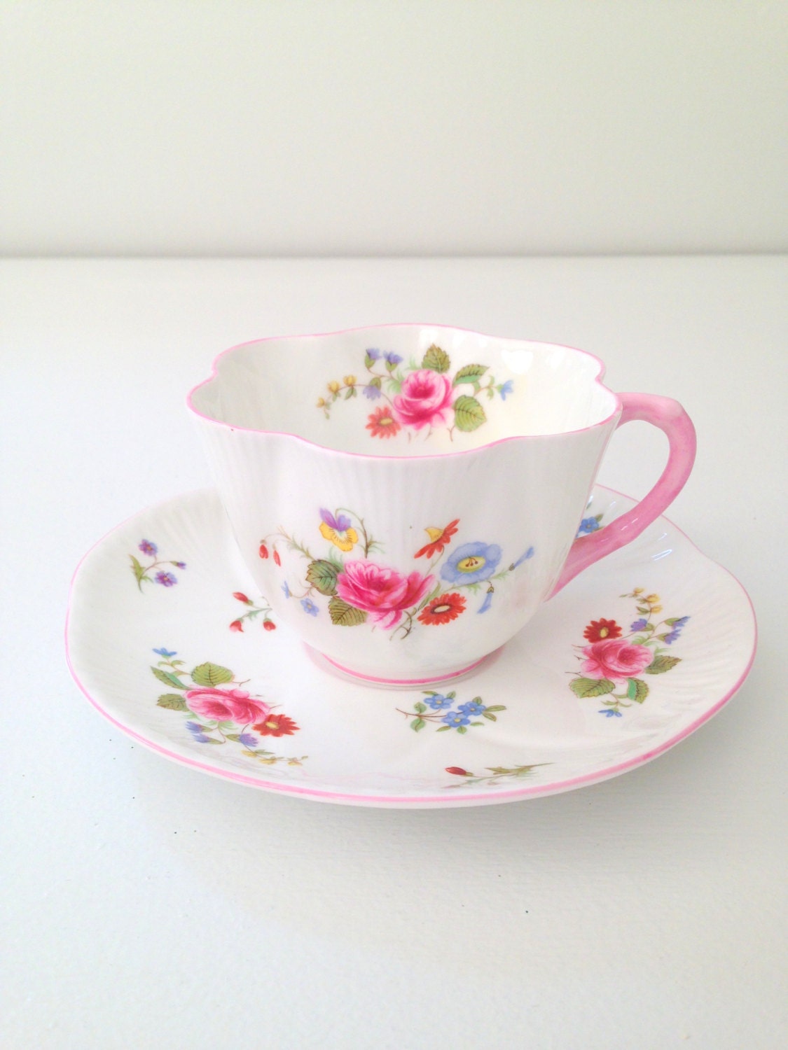 Vintage Shelley English Fine Bone China Dainty Shape Rose and Etsy