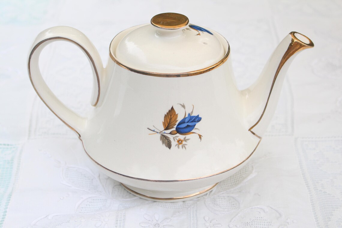 TEAPOT Vintage English Bone China Tea Pot by Arthur Wood Etsy