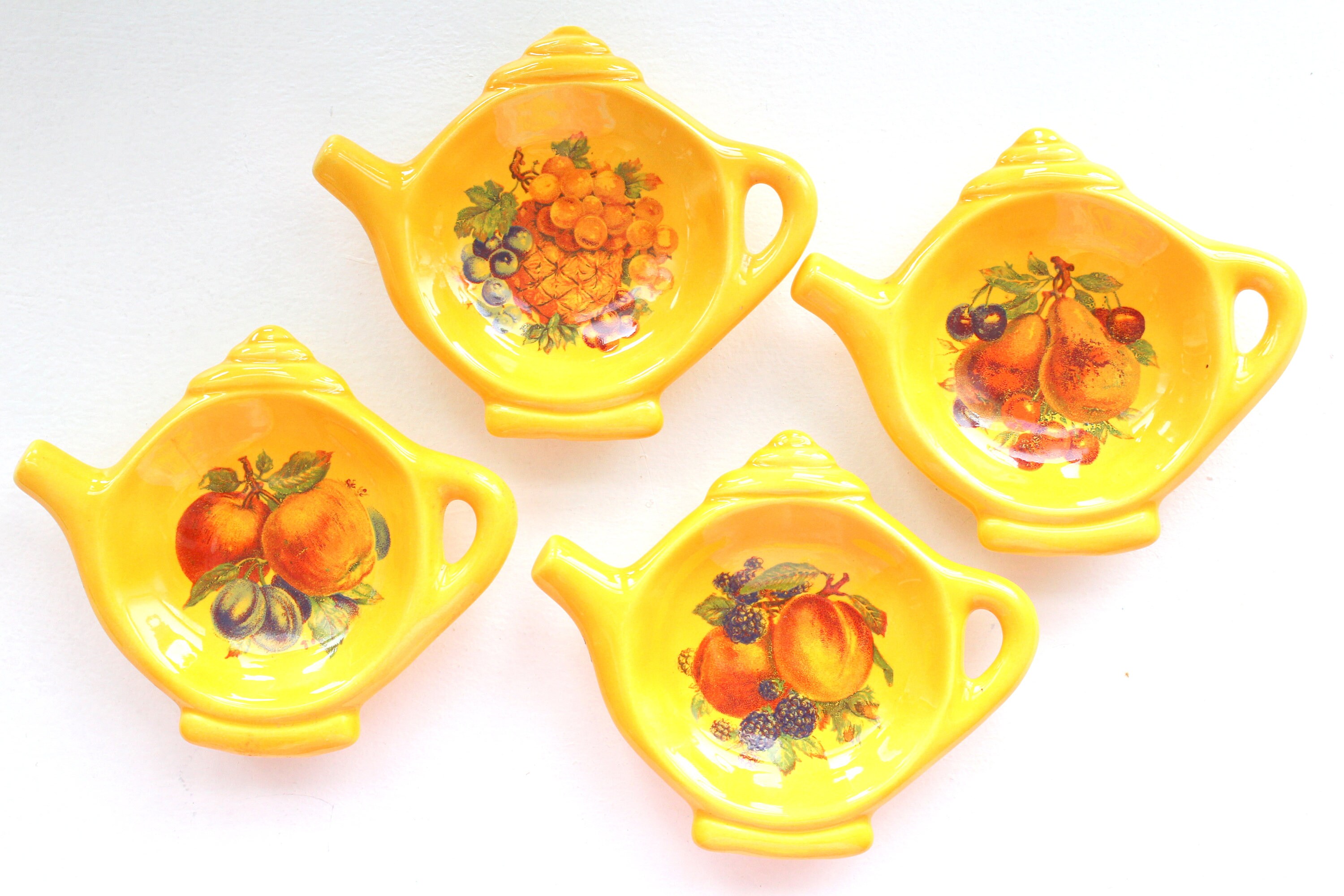 TEA BAG HOLDERS Vintage Ceramic Tea Bag Holders Set of 4 Etsy