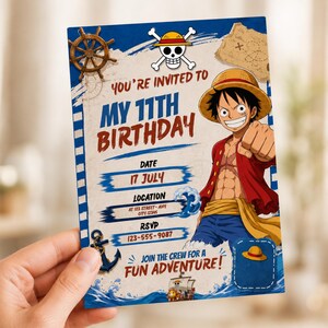 One Piece Birthday Cards - Etsy