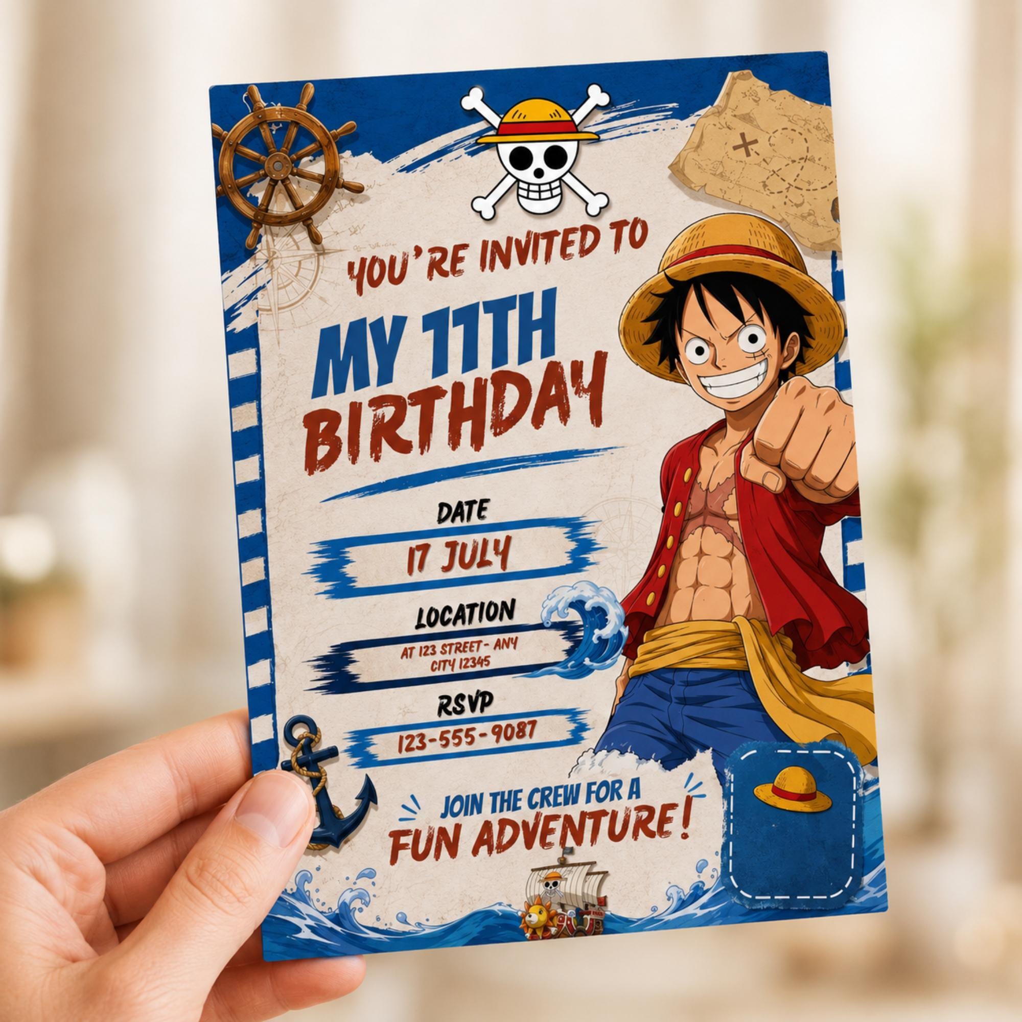 One piece birthday card - Etsy 日本