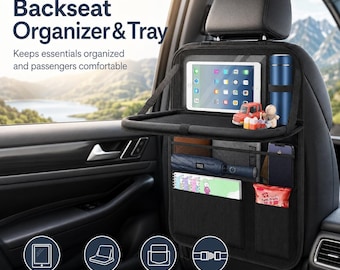 Backseat Organizer with Fold-Down Tray