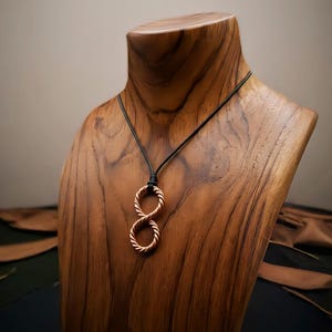 Infinity Tensor Ring Pendant – Copper Sacred Geometry Necklace Handmade Jewelry