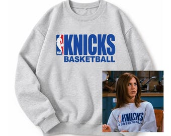 Rachel Green Basketball Crewneck Sweatshirt, New York Knicks Inspired Friends Fan Gift, Vintage 90s TV Show Sports Sweatshirt
