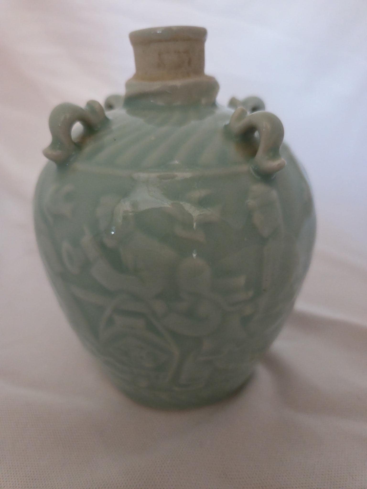 Porcelain Chinese Celadon Vase - Etsy
