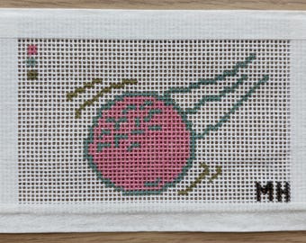 Hand painted GOLF BALL needlepoint canvas