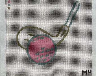 Hand painted GOLF CLUB needlepoint canvas