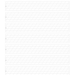 Calligraphy Practice Paper | Printable Slant Guide Sheets | 5mm Grid | Underlay | Instant Download PDF