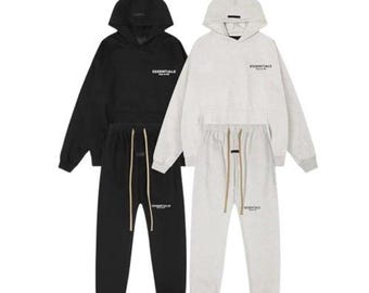 Essentials Hoodie Trainingspak Set | Oversized fleece sweatshirt joggingpak set