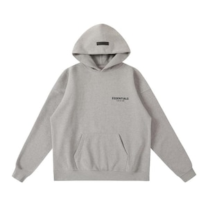 Sudadera unisex de manga larga Fear of God, sudadera con capucha de felpa Essentials, jersey grueso gris de primera calidad, ropa urbana minimalista