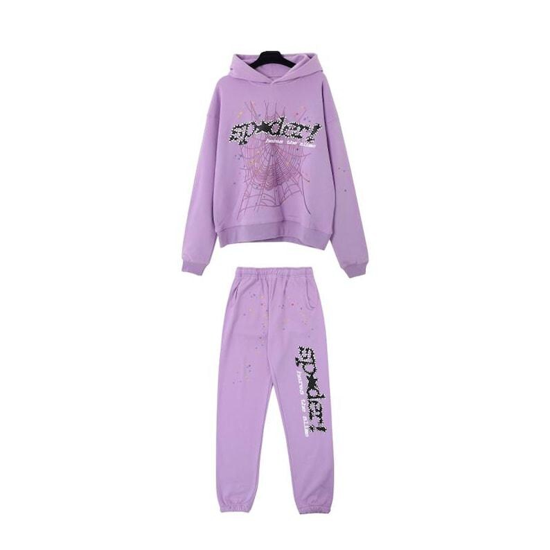 SP5der Tracksuit Black Pink | Men's & Women's Streetwear Hoodie Joggers Set| Lila