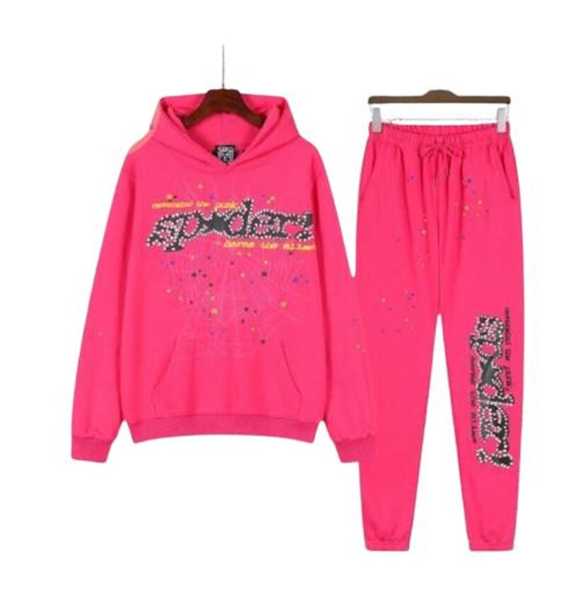 SP5der Tracksuit Black Pink | Men's & Women's Streetwear Hoodie Joggers Set| Rosa