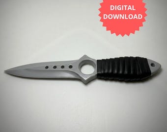 3D Printed Skeleton Knife STL File (CS2 / CSGO Inspired) - Cosplay Prop (Digital Download)