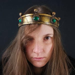 Coroa de Fantasia Personalizável: Acessório de Cosplay LARP, Ajuste Ajustável