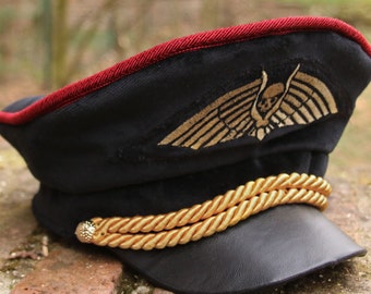 MADE TO ORDER WH40k Commissar Cosplay Hat - Velvet & Faux Leather
