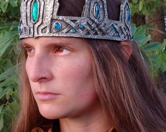 Custom Dwarven Crown – Fantasy LARP Cosplay Headpiece, Medieval Renaissance Tiara