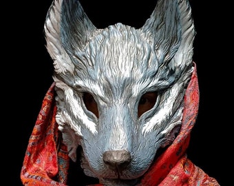 MADE TO ORDER Fenrir Grey Wolf Mask - Articulated Jaw Resin Cosplay Larp