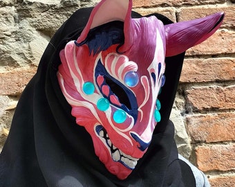 MADE TO ORDER - Kitsune mask japanese color change under the sun fox cyberpunk larp renaissance dieselpunk wasteland post apocalyptic